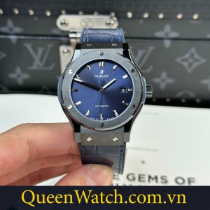 dong ho hublot classic fusion fake 42mm vo ceramic mat so xanh day cao su lot da 7