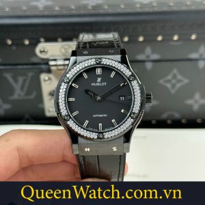 dong ho hublot classic fusion nam rep bezel kim cuong mat so den 42mm 1