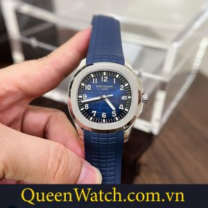 dong ho patek philippe rep 1 1 aquanaut vo thep mat so xanh day cao su 40mm 6