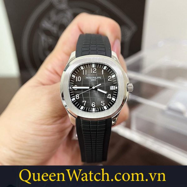 dong ho patek philippe rep aquanaut vo thep mat so xam day cao su 40mm 5