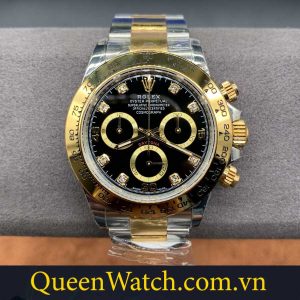 dong ho rolex daytona replica 1 1 vo thep demi coc kim cuong BT factory 40mm 1