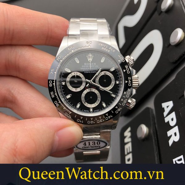 dong ho rolex fake bst daytona clean factory vo thep mat so den 40mm 1