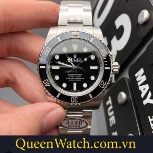 dong ho rolex rep 1 1 submariner no date vo thep mat so den clean 4