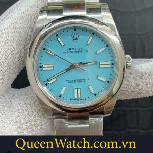 dong ho rolex sieu cap oyster perpetual ew factory vo thep mat so xanh 41mm 6