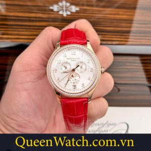 patek philippe fake complications vo vien kim cuong mat so trang day da do 38mm 5