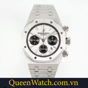 dong ho audemars piguet royal oak replica vo thep mat so trang chonograph ip factory 41mm 8