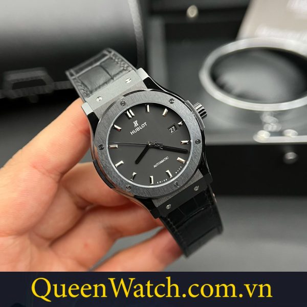 dong ho hublot rep classic fusion ceramic black dial (6)