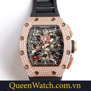 dong ho richard mille rm 011 sieu cap vo vang chronograph diamond 44mm 4