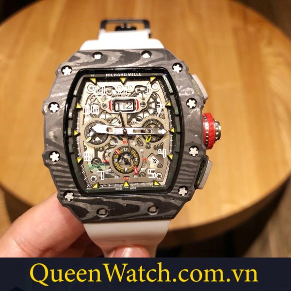 dong ho richard mille rm 11 03 nam fake 11 vo carbon day cao su trang 44mm 1