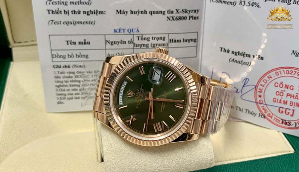 dong ho rolex gia 30 trieu day date 228235 boc vang